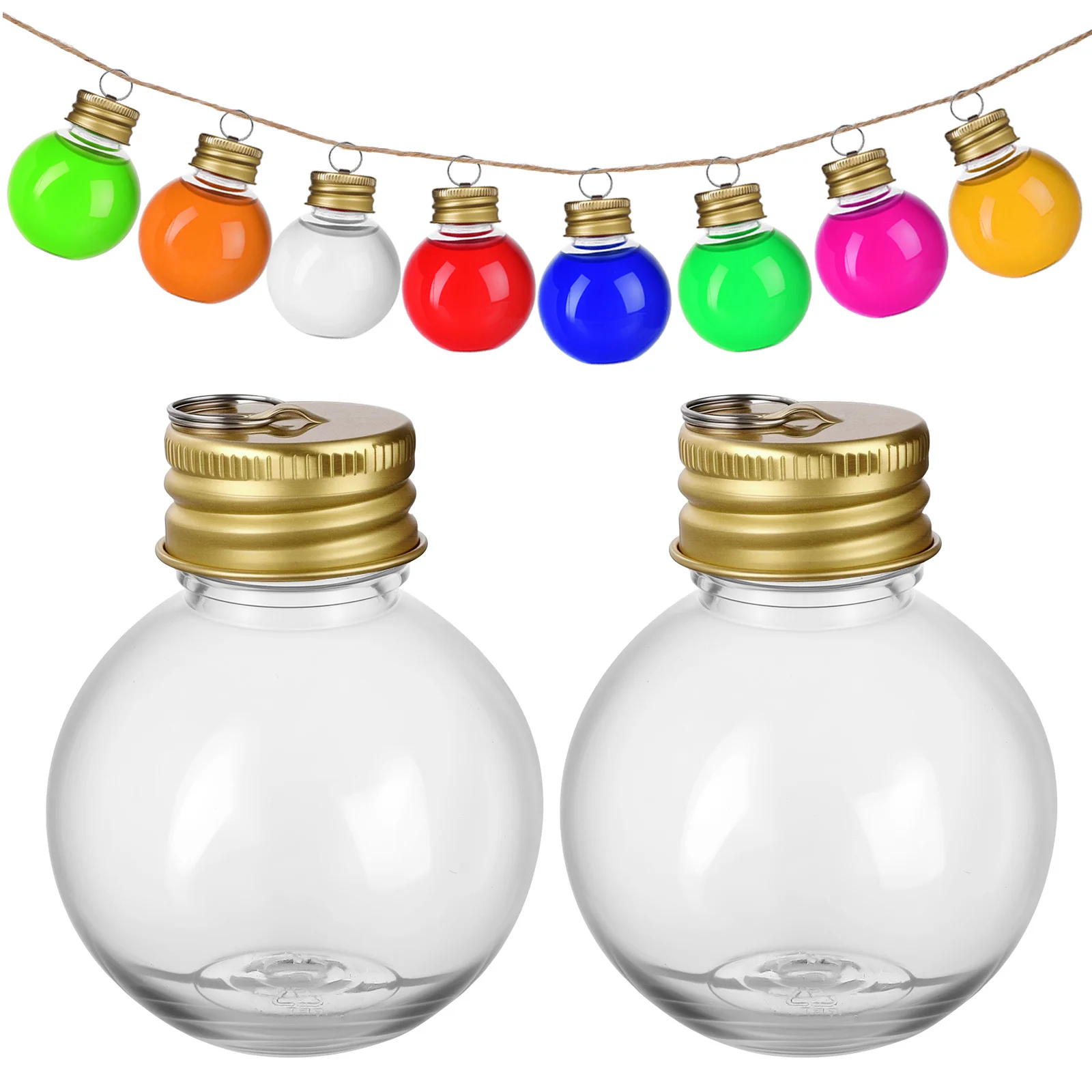 

10Pcs Bulb Shaped Bottle Portable Clear Bottles Airtight Leak Proof Milk Juice Bottles for Travel Outdoor Use Bulb Shaped Bottle