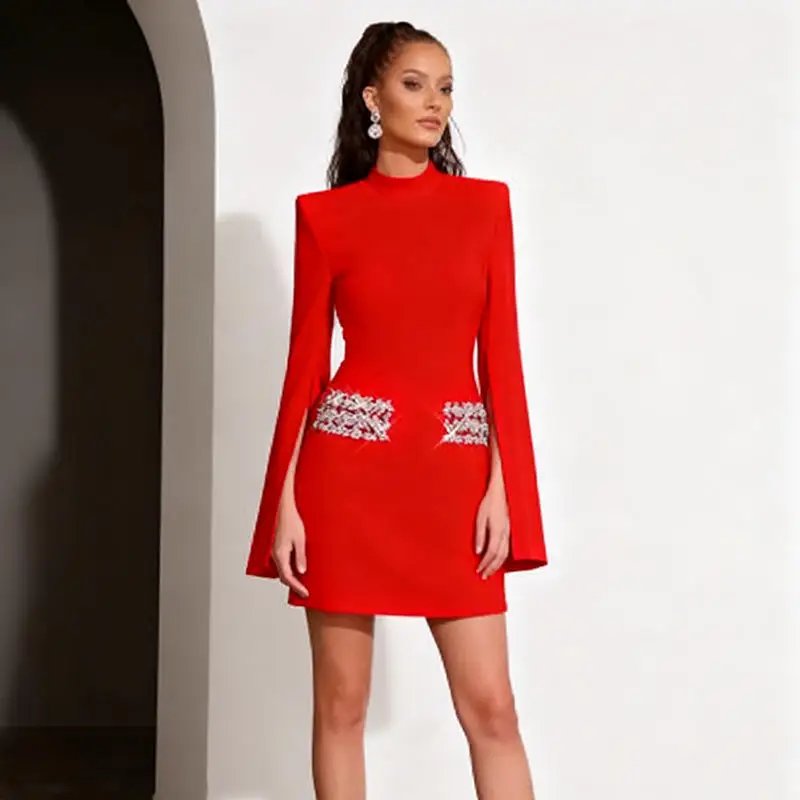 

Ele Fall Design Sense Unique Women's Dr KDR55425z High Waist Bell Sve Gown for Busin And Wedding Ocns