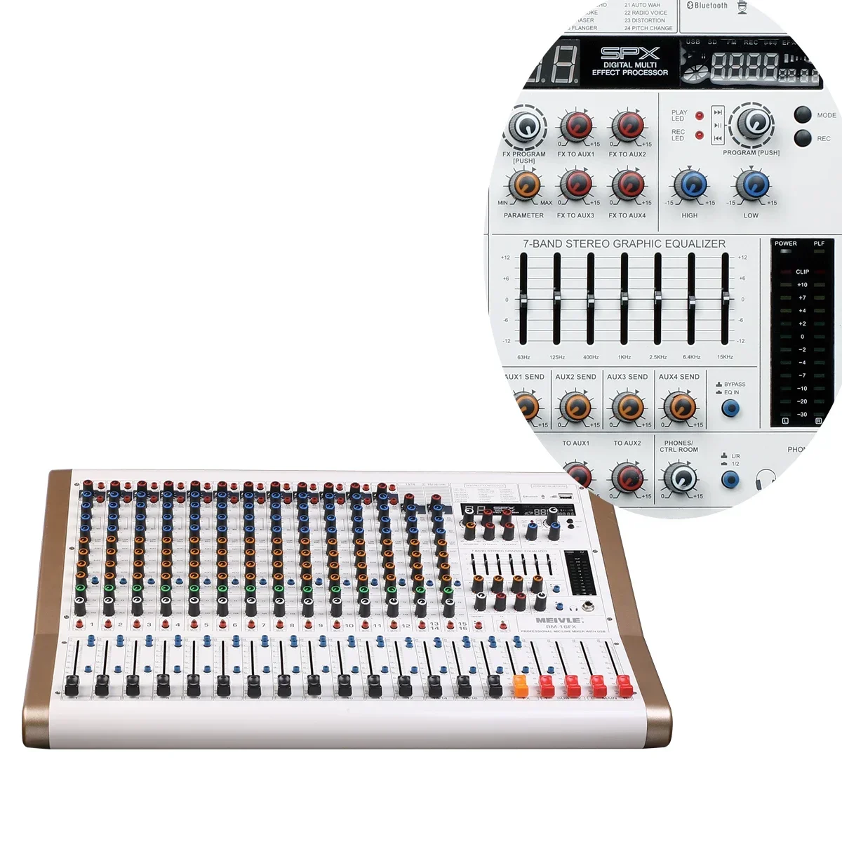 Öffentliches Anspraysystem, DJ-Controller, professioneller Audio-Elektro-14-Kanal-Mixer