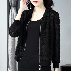 Fashion Solid Color Spliced Zipper Korean Coats Female Clothing 2023 Autumn New Oversized Casual Tops Loose Commute Jackets