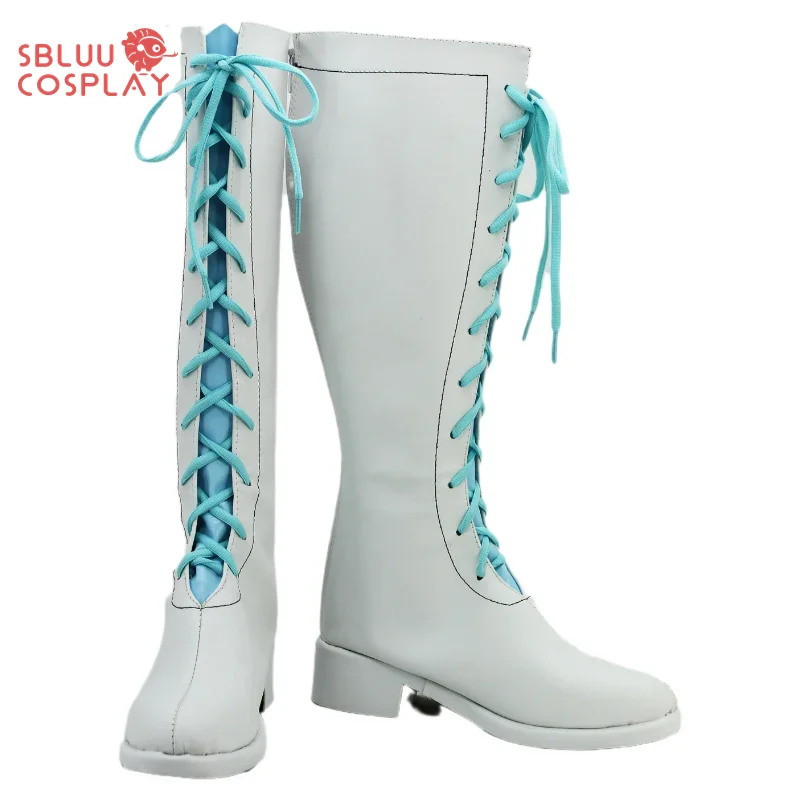 

SBluuCosplay Anime Love Live ! Kotori Minami Wonderful Rush Blue White Boots Cosplay Shoes