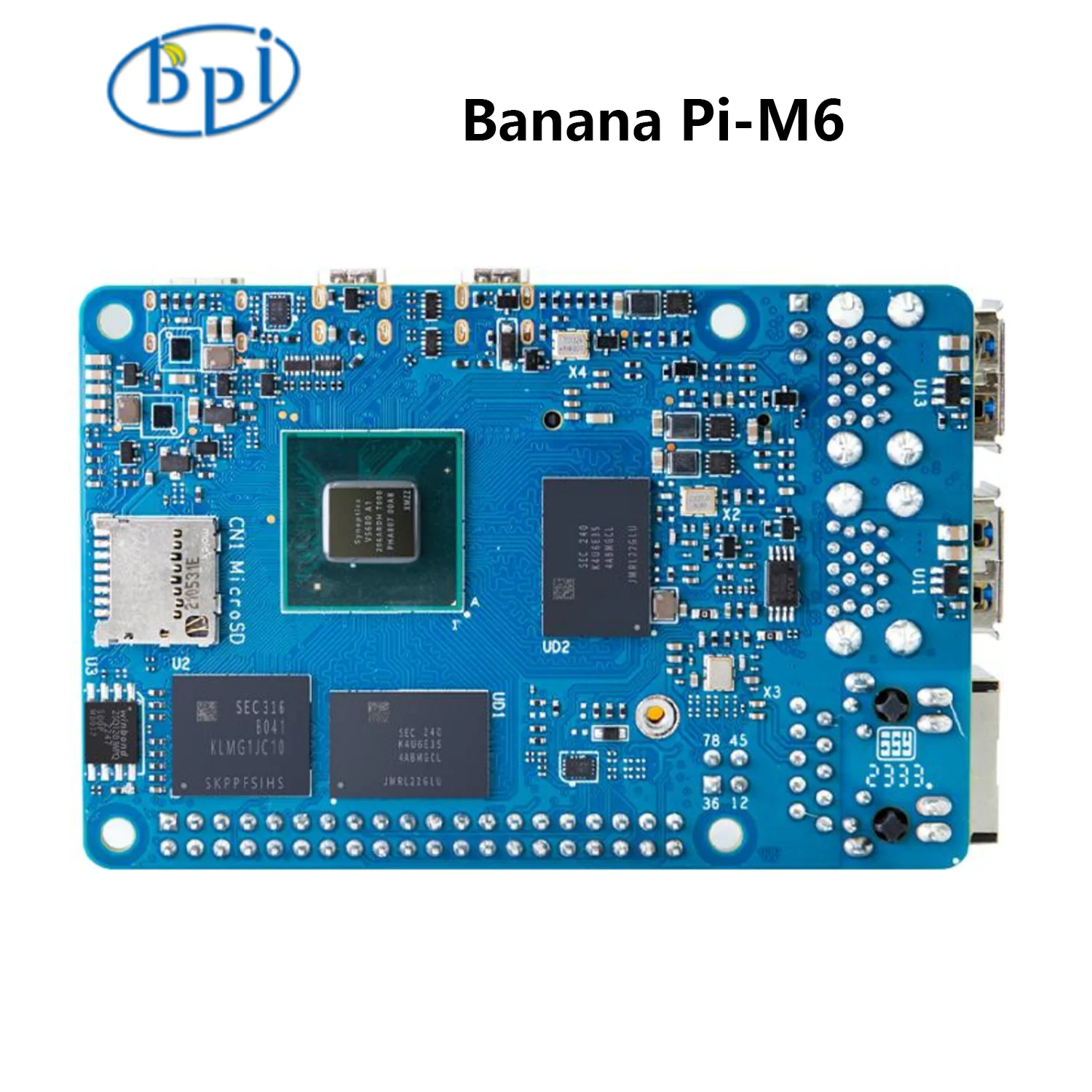 Banana Pi M6 BPI-M6 Development Board Computer Synaptics VS680 quad-core Cortex-A73 (2.1GHz) and One Cortex-M3 processor