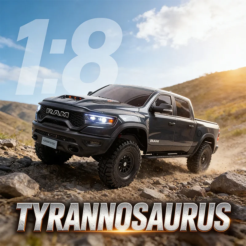 TRACTION HOBBY KM 1500 Pickup Truck 1/8 RC Simulation Electric Remote Control Model Cars Rock Crawler Adult Children's Toys