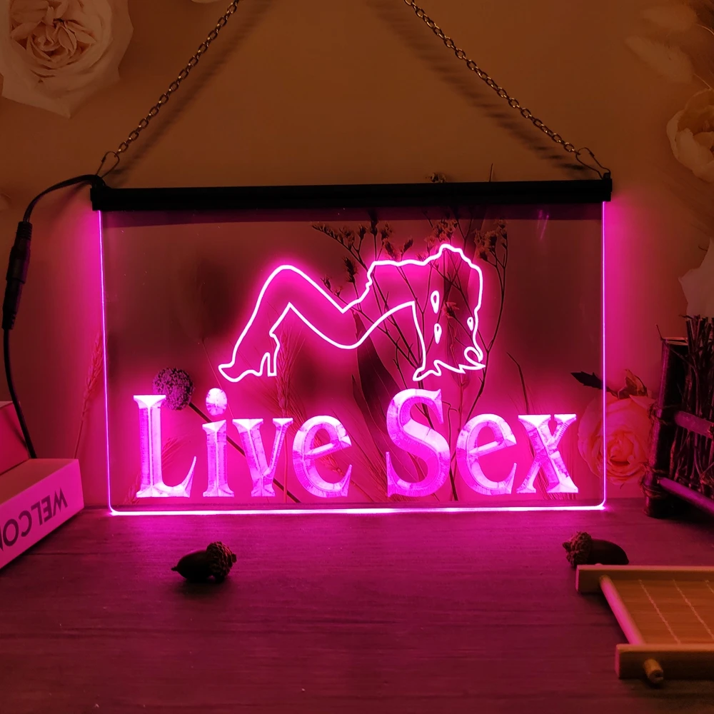 Live Sex Sexy Girl Dancer – 3D חֲרִיצָה LED ניאון לְמִשְׁכָּן, חֲבֵרִים, אוֹרֶךְ שֶׁלְּמִשְׁכָּן
