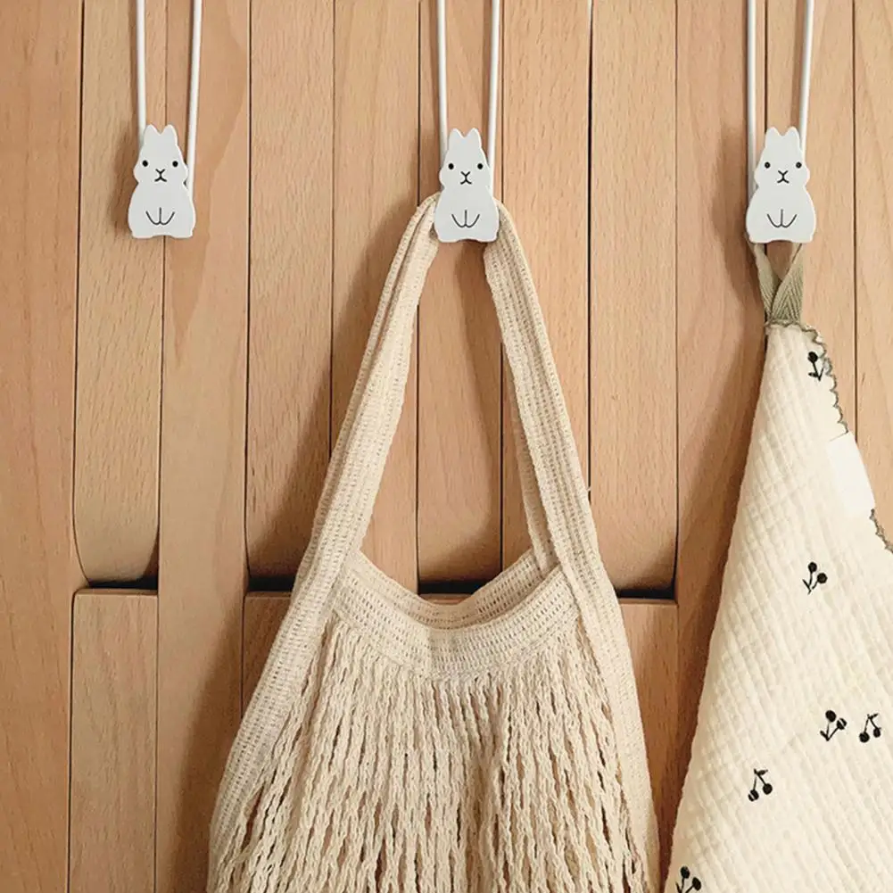 

Versatile Metal Wall Hooks Rustic Bunny Over Door Hooks for Kitchen Bathroom Multi-functional Iron Hanging Hooks for Bedroom