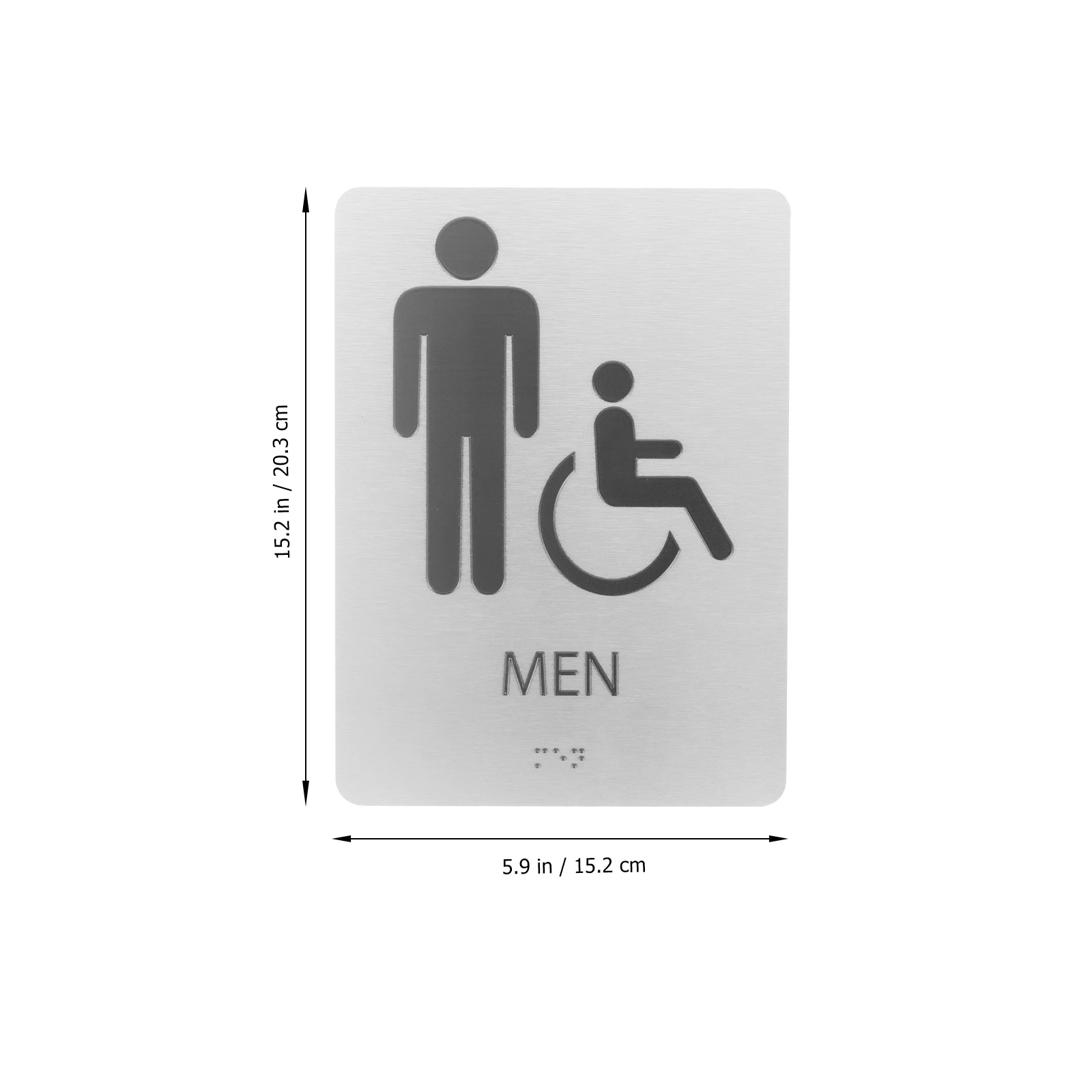 

Braille Signage Bathroom for Business Restroom Wall Washroom Ada Compliant Office Door Signs