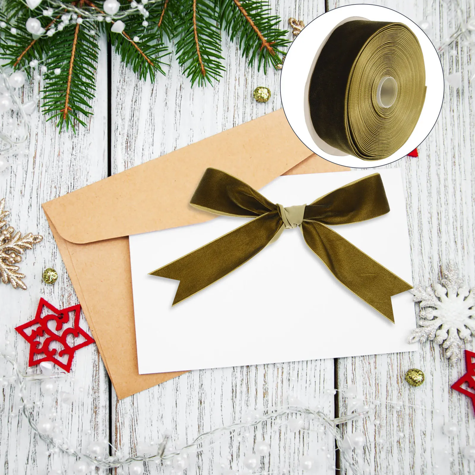 

1 Roll Cuttable Ribbon Dark Green Chinlon Diy Craft Gift Wrap For Present Packing Bowknot Festival Decoration Home Accessory