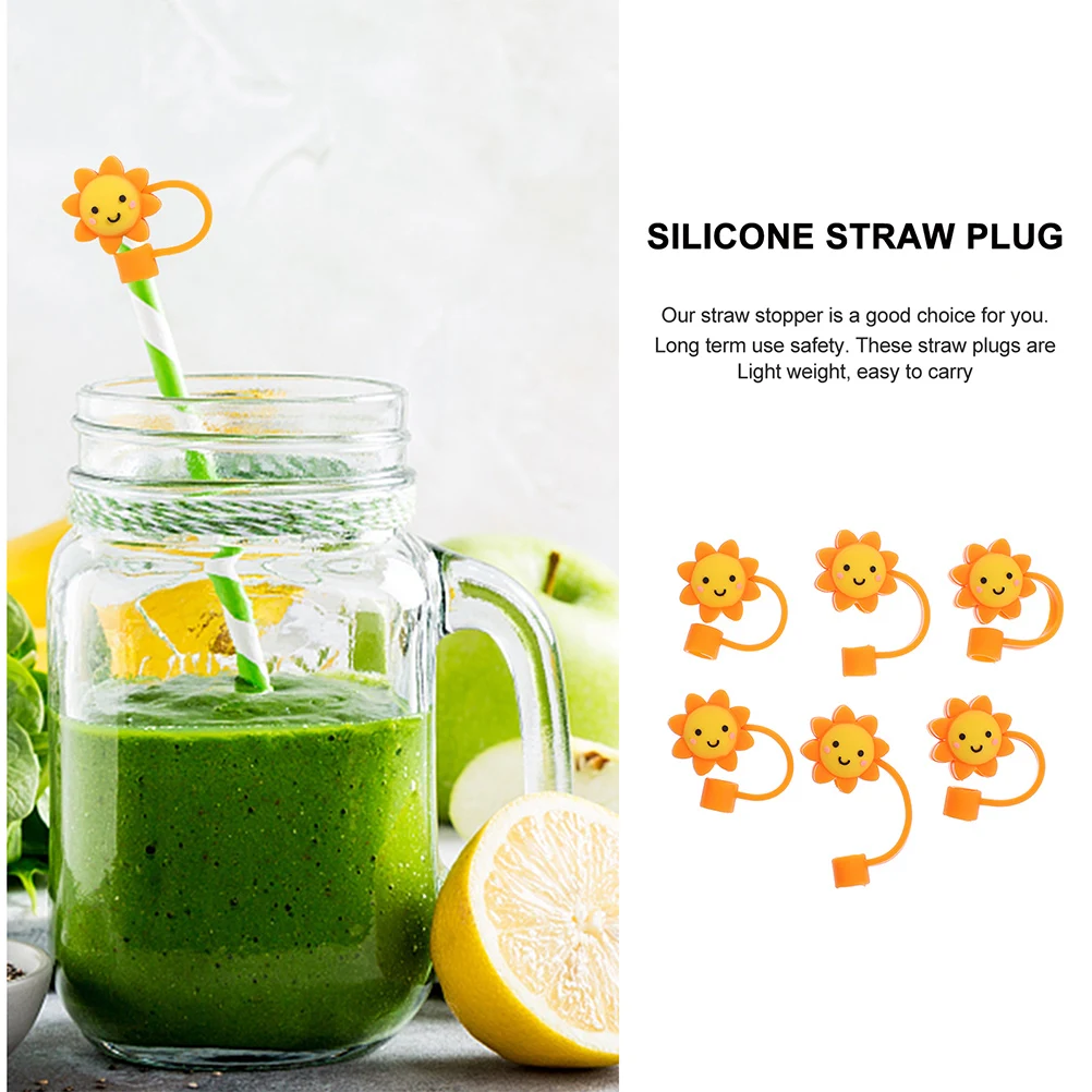 

10 Pcs Straw Covers Cap Cute Silicone Dust Plugs Reusable Lightweight Compact Smooth Decorations Parties Birthday Reward Shower