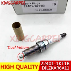 4-6pcs Dual Iridium Spark Plug 22401-1KT1B for Nissan JUKE F15 QASHQAI J10 NJ10 JJ10E 1.6 HR16DE ENG DILZKAR6A11 91691 Auto Part