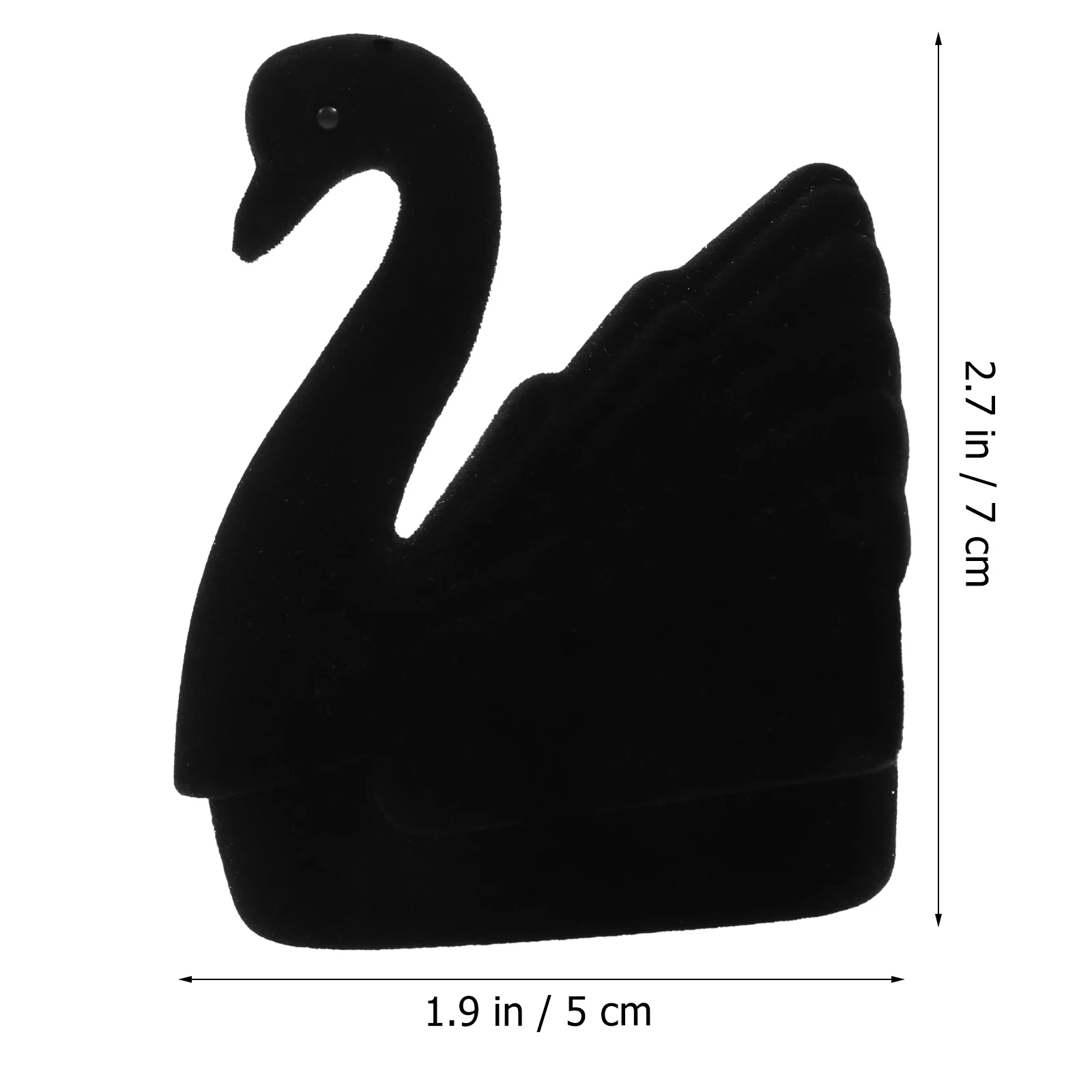 

Swan Jewelry Flocking Material Ring Case For Weddings Anniversaries Birthdays Valentines Day Earring Packaging Necklace Gift