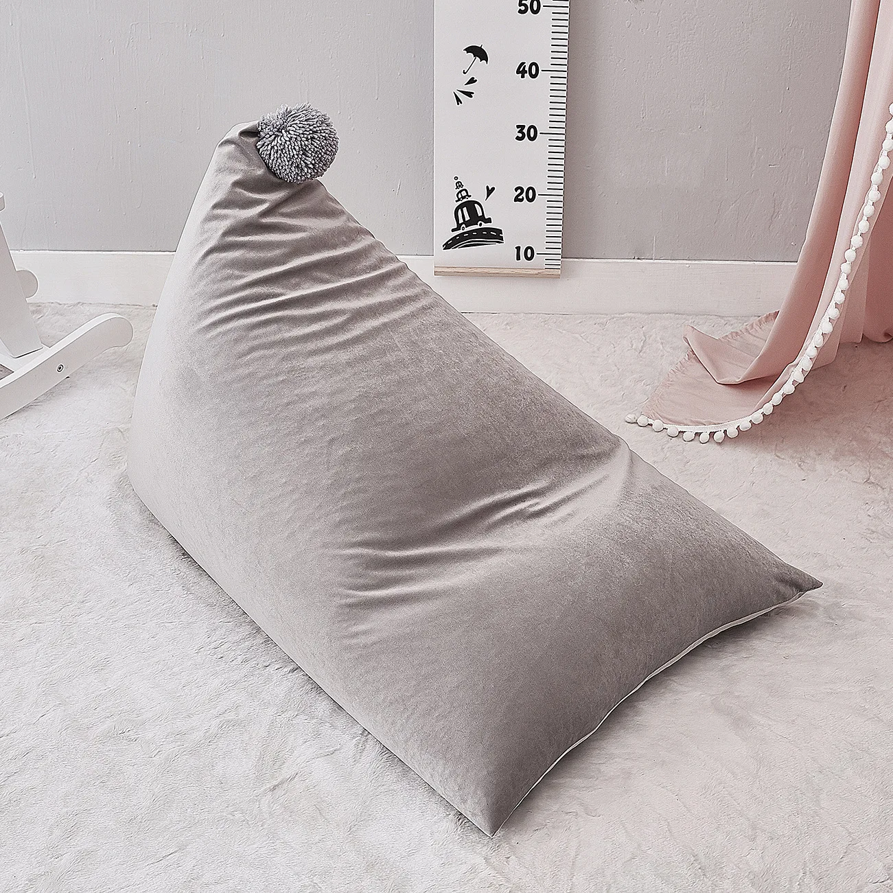 INS Children Bean Bag Sofa Hair Ball Nap Cute Lazy Lying Seat Stool Removable Washable Kids Chair Tatami Baby Room Decoration