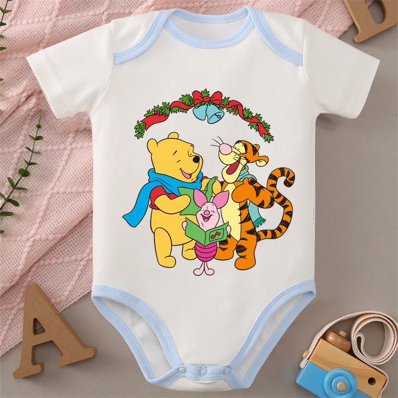 

Winnie The Pooh MINISO Cotton Jumpsuit Baby Cloths Onesie Bodysuit for 0 To 12 Months Newborn Christmas Best Cute Gift for Baby