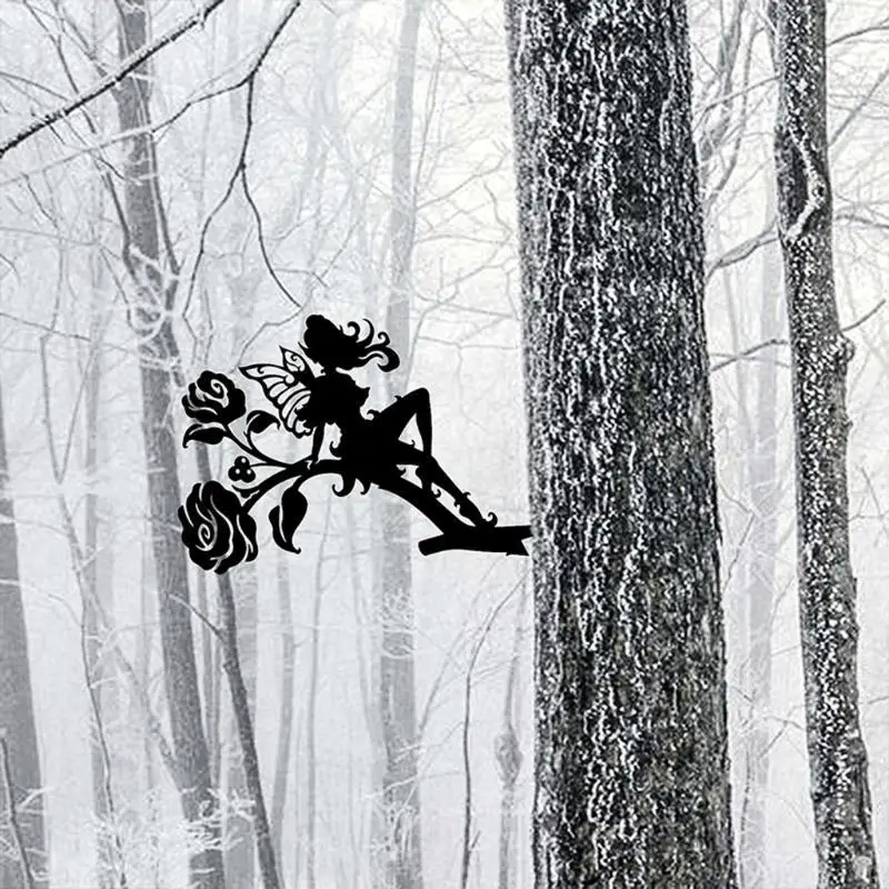 

Металлический художественный силуэт, двор, колья, цветок розы, фея, украшение, сад, задний двор C5AD