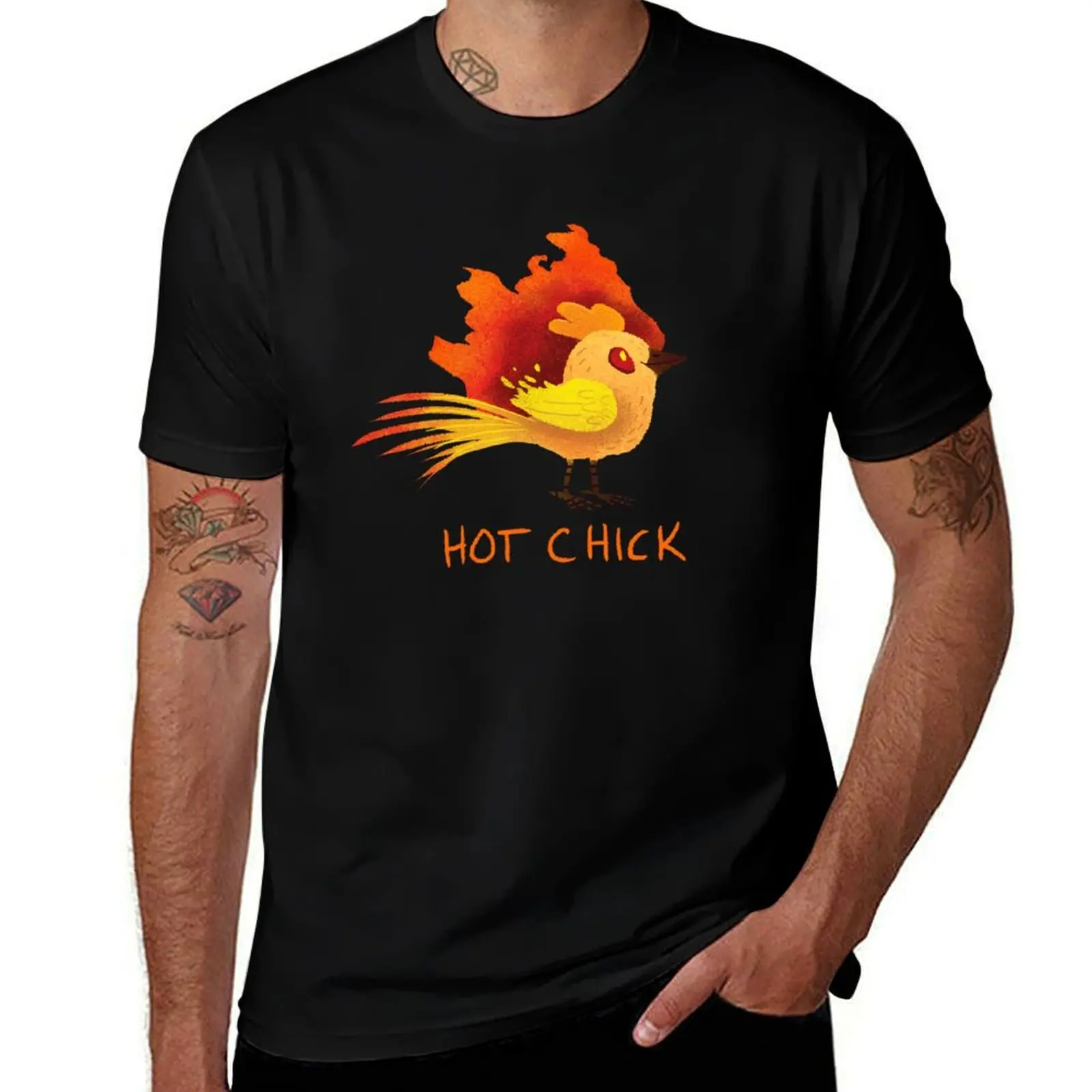 

Hot Chick T-Shirt rapper graphic tees aesthetic clothes custom shirt korean fashion T-shirts for men cotton