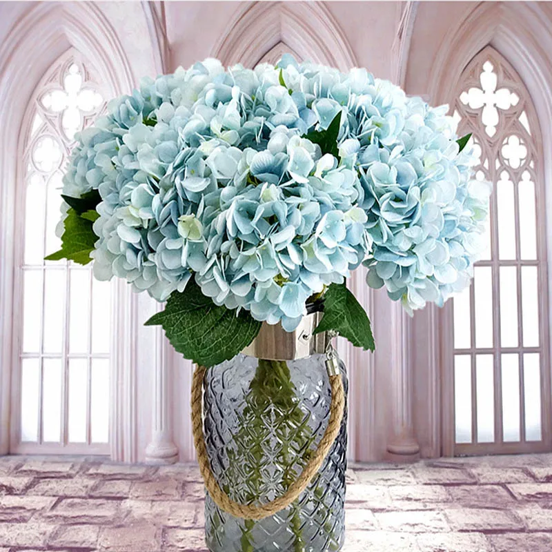 5 Stück Künstliche Blumen Seidenhortensien Hochzeits- und Brautaccessoires Festival Heim- und Tischdekoration DIY Geschenke Bouquet Requisiten – Detail 8