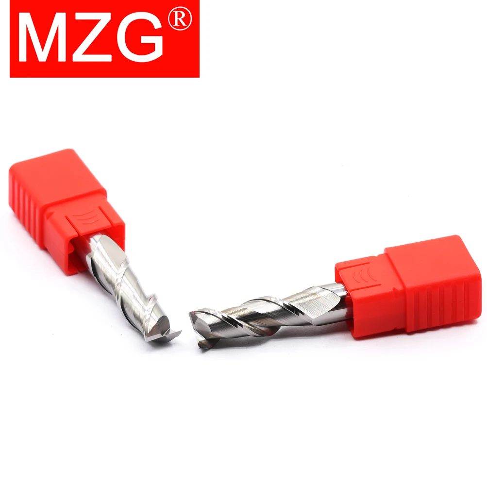 MZG 2 Flute HRC55 Aluminium 0.2-20mm End Mills High Precision HSS Metal Cutter Carbide Alloy Milling Tool Key Seater Router Bit