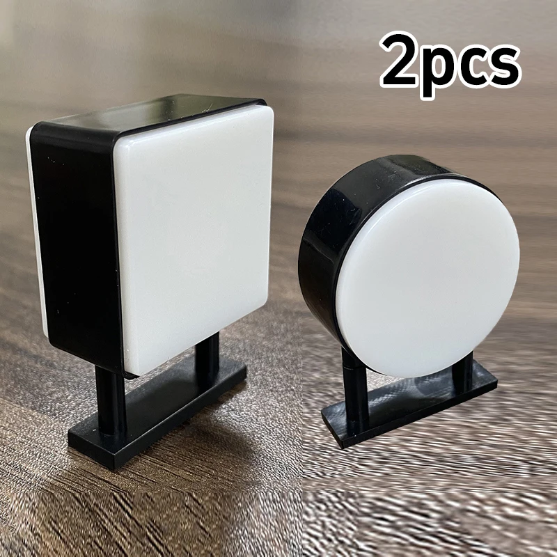 With Led Lights Fridge Sticker Mini Blank With No Pattern Fridge Decoration Magnets 1/2pcs Magnetic Round Square Mini Light Sign