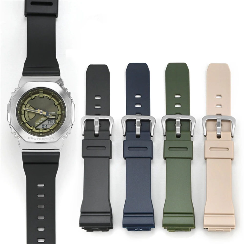 Watch Strap for GM-S2100 Soft resin TPU Watchband Pin Buckle Wrist band Bracelet Belt Quick release Sports waterproof strap prot