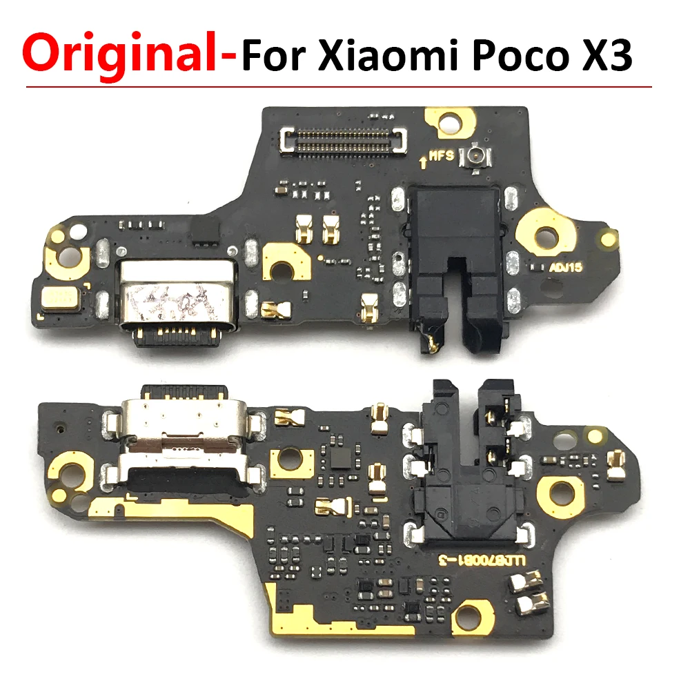 Original For Redmi Note 8T 9s 9 Pro USB Charger Dock Connector Charging Port Board Mic Flex Cable For Xiaomi POCO X3 NFC Pro