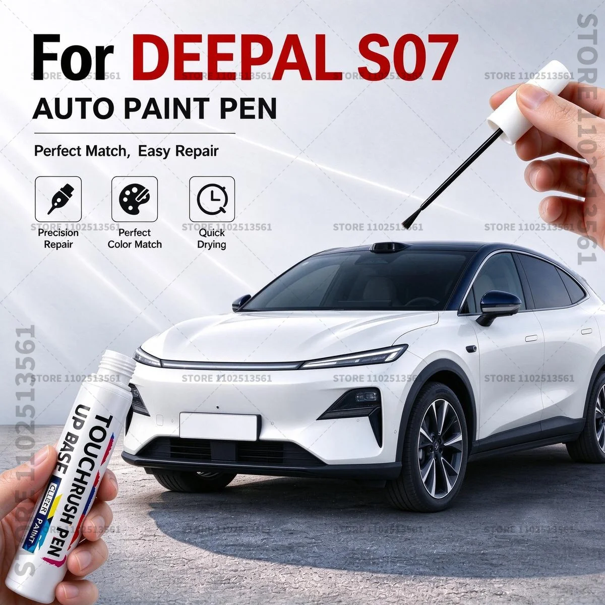 For DEEPAL S07 Yellow White Car Scratch Remover Paint Pen Touch Up Marker for Auto Body Repair Door Bumper Fender Accessories