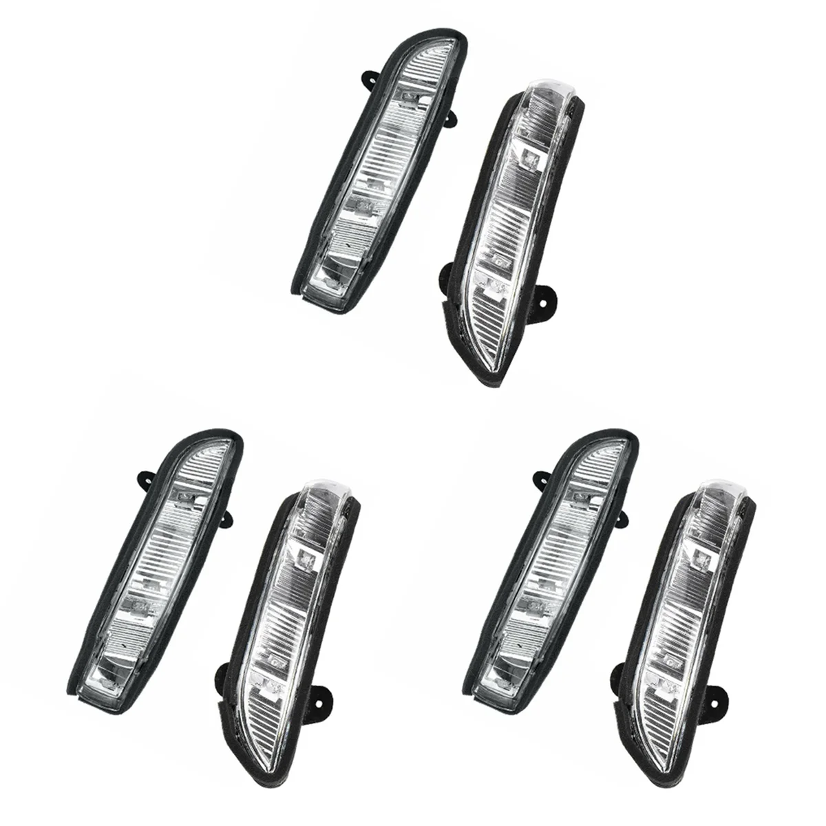 6X Car Front LH + RH Door Mirror Turn Signal Light for Mercedes W211 W221 07-10 A2198200521 A2198200621