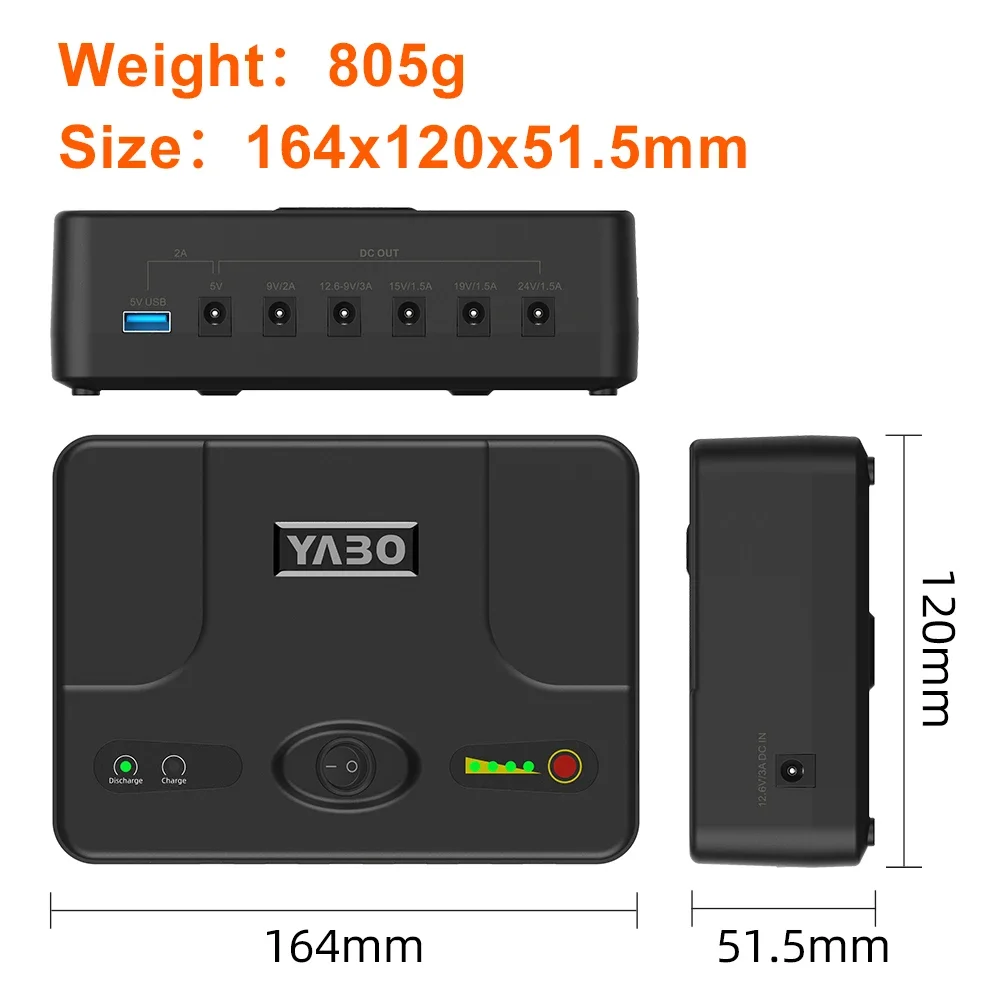 Warehouse Supply 12800mAh Capacity UPS Function 18650 Mini DC UPS Power Bank Li-Ion Battery Pack Price of Lithium Batteries