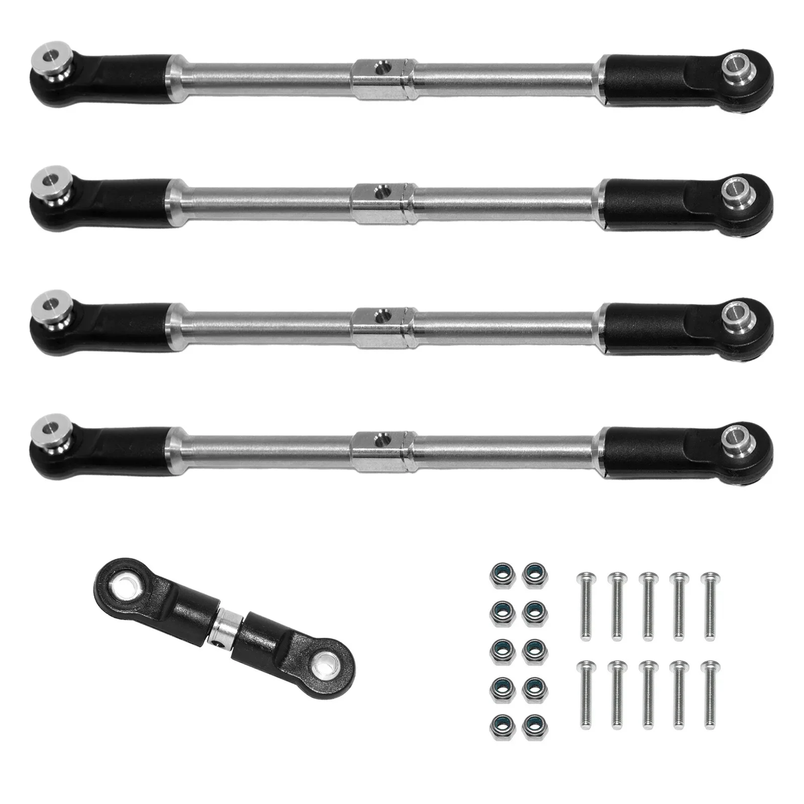 5 pz Tenditori In Acciaio Camber Link Toe Link Set Collegamento per Arrma 1/8 Karton Outcast 1/7 BIG ROCK Parti di Aggiornamento Accessori