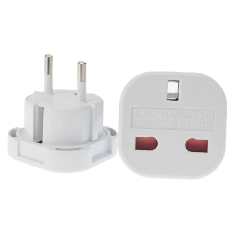 EU Universal Plug UK to EU Converter Euro Travel Adapter 250V Power Adaptor Charger EU Plug Adapter British Scoket Outlet