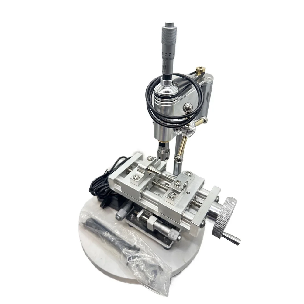 DIY Mini Full Metal Bench Drill Upgraded CNC Gold Label Bench Drill Sliding Table Aid in the processing of mechanical model