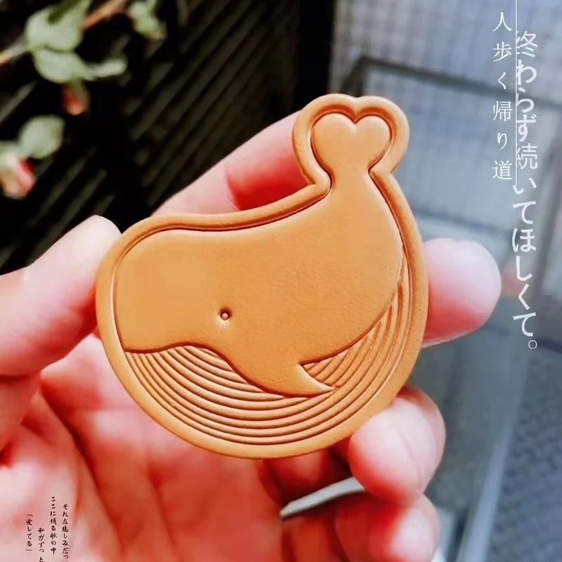 Keychain Brass Stamping Mold Custom Logo Leathercraft Tool Leather Cutter Knife Blade Little Whale Leather Stamp Cutting Die