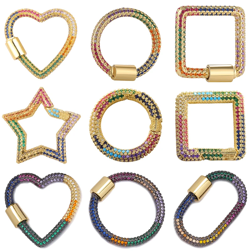 Juya – fermoirs à verrouillage rapide en cuivre plaqué or 18 carats, pour la fabrication de bijoux, chaînes en maille inoxydable, pour bricolage