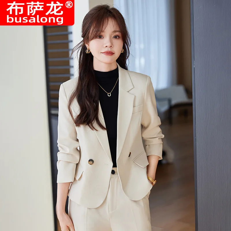 Women's Brown Suit2024Spring New High-Grade Fried Street Small Suit Small Short Coat