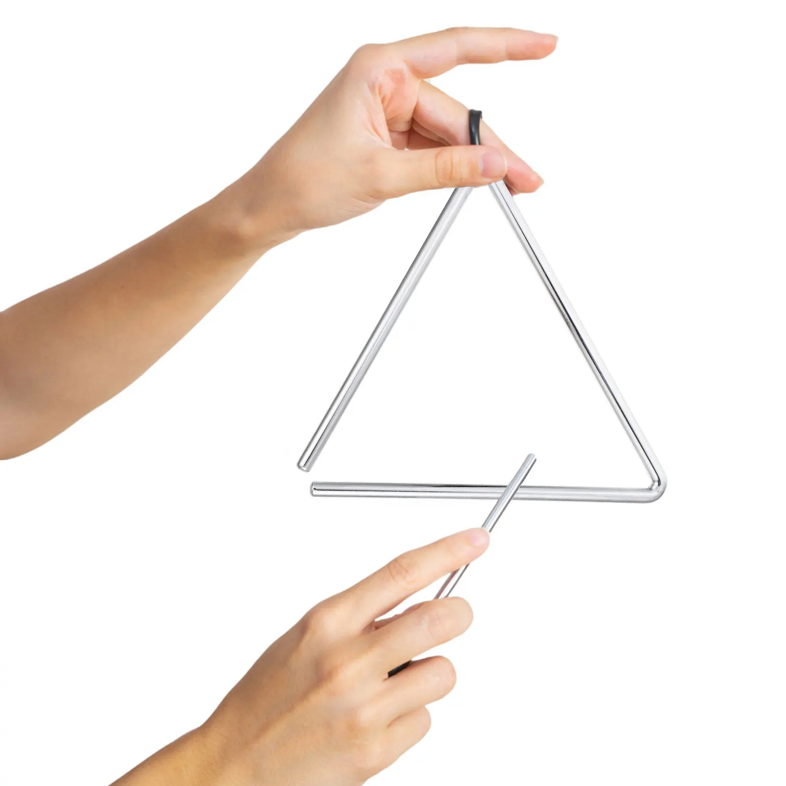 

1 set 8 Inch Percussion Children Triangle Instrument Instrument Kids Music Toy Safe Educational Birthday Gift Musical