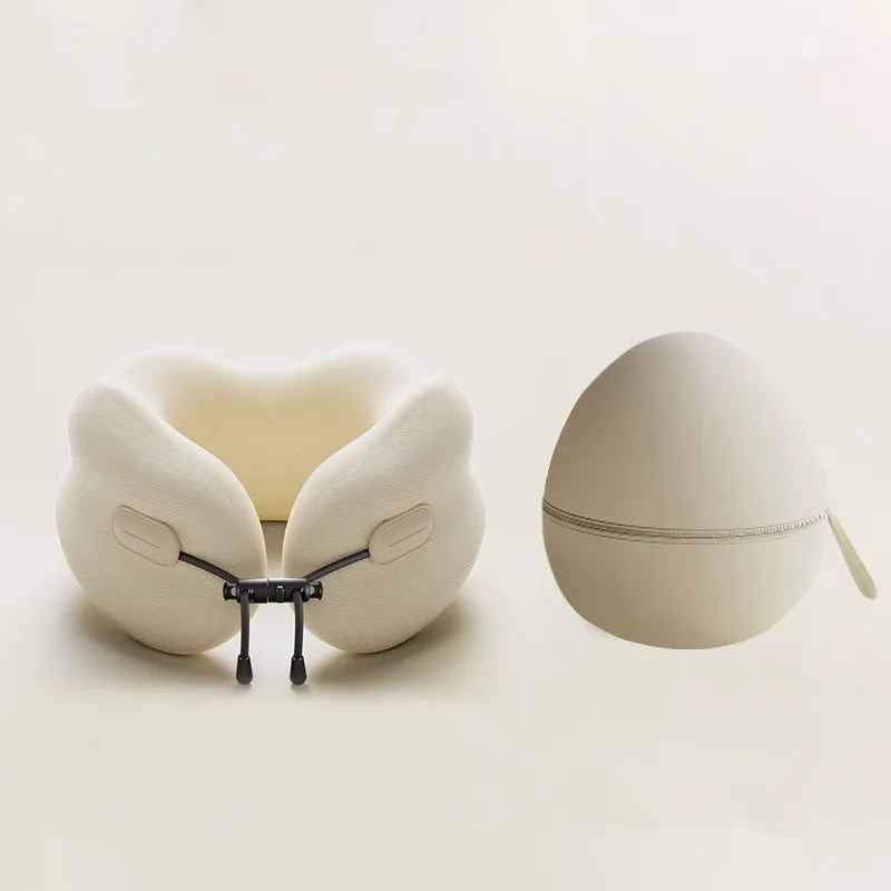 Almohadas portátiles de algodón con memoria para viaje de negocios, almohadas para el cuello en forma de U, viaje en avión, riel de alta velocidad, suministro para el cuidado de la salud Cervical