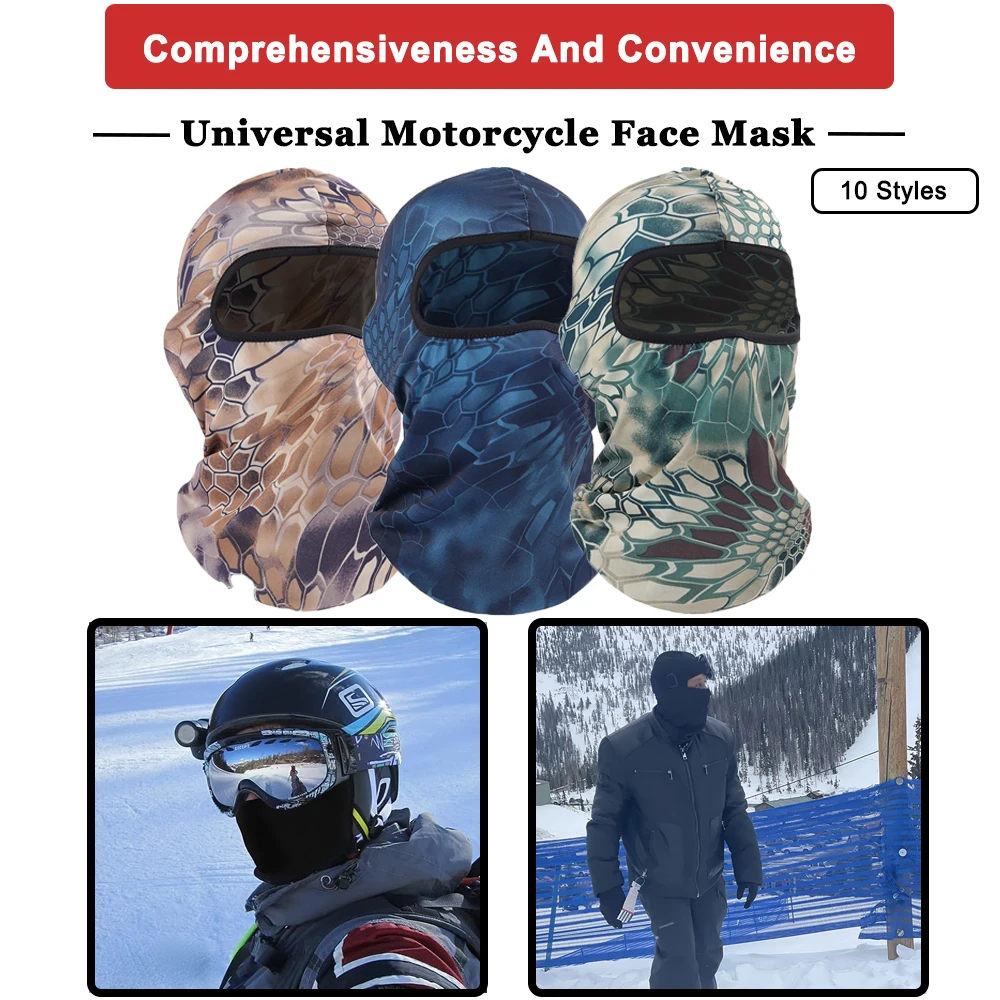 

Motorcycle Full Face Mask Breathable Ski Mask for Men and Women Cap UV Protector Summer Balaclava Face Headgear Sun Protection