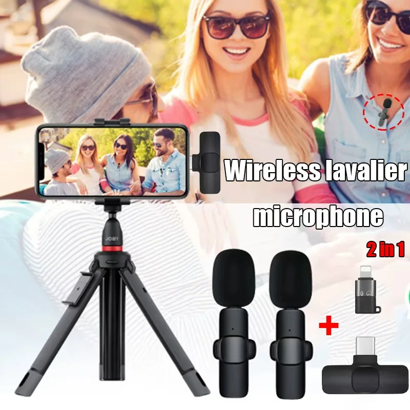 Portable Wireless Bluetooth Microphone Portable Audio Video Recording Mini Mic For iPhone Live Broadcast Gaming Phone Type-C