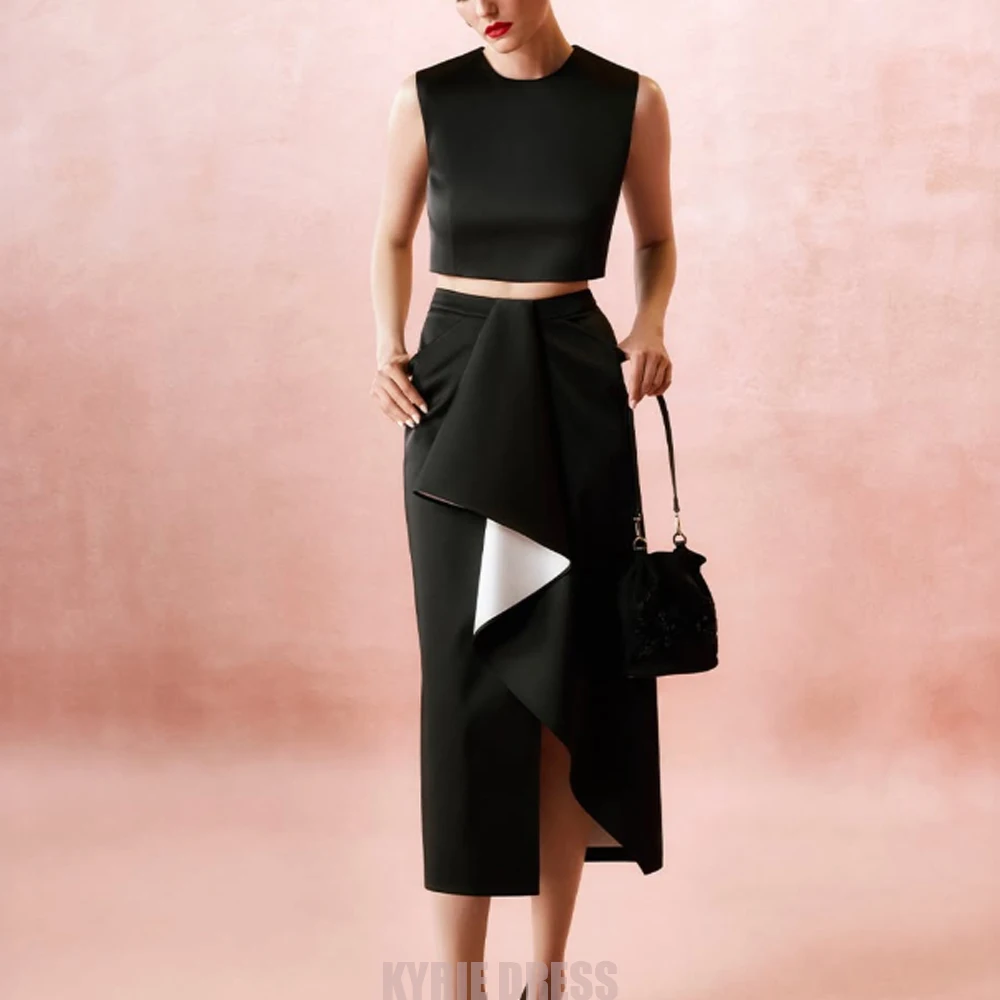 Elegant Mother of The Bride Dress Customzied Sleeveless Scoop Neck Pleated Split for Formal Wedding Guest Gown Evening Dresses