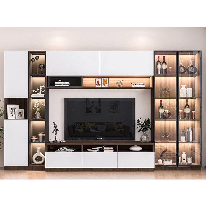 TV Cabinet Modern LED Lights Entertainment Center Storage Display Drawers Living Room Dining Room Home Furniture