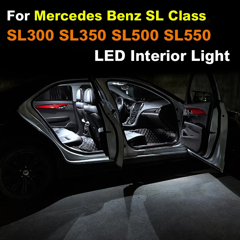 

For Mercedes Benz SL Class R129 R230 SL300 SL350 SL500 SL550 1992-2011 Canbus Vehicle LED Interior Dome Trunk Light Lamp Kit