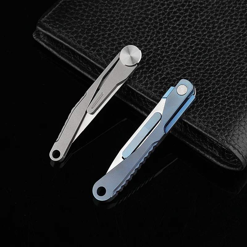 Imagem -03 - Titanium Alloy Knife Handle Suit para No.11 Bisturi Handle Ferramenta Portátil Edc Faca Dobrável Hilt Substituir Lâmina Presente 23 Lâminas