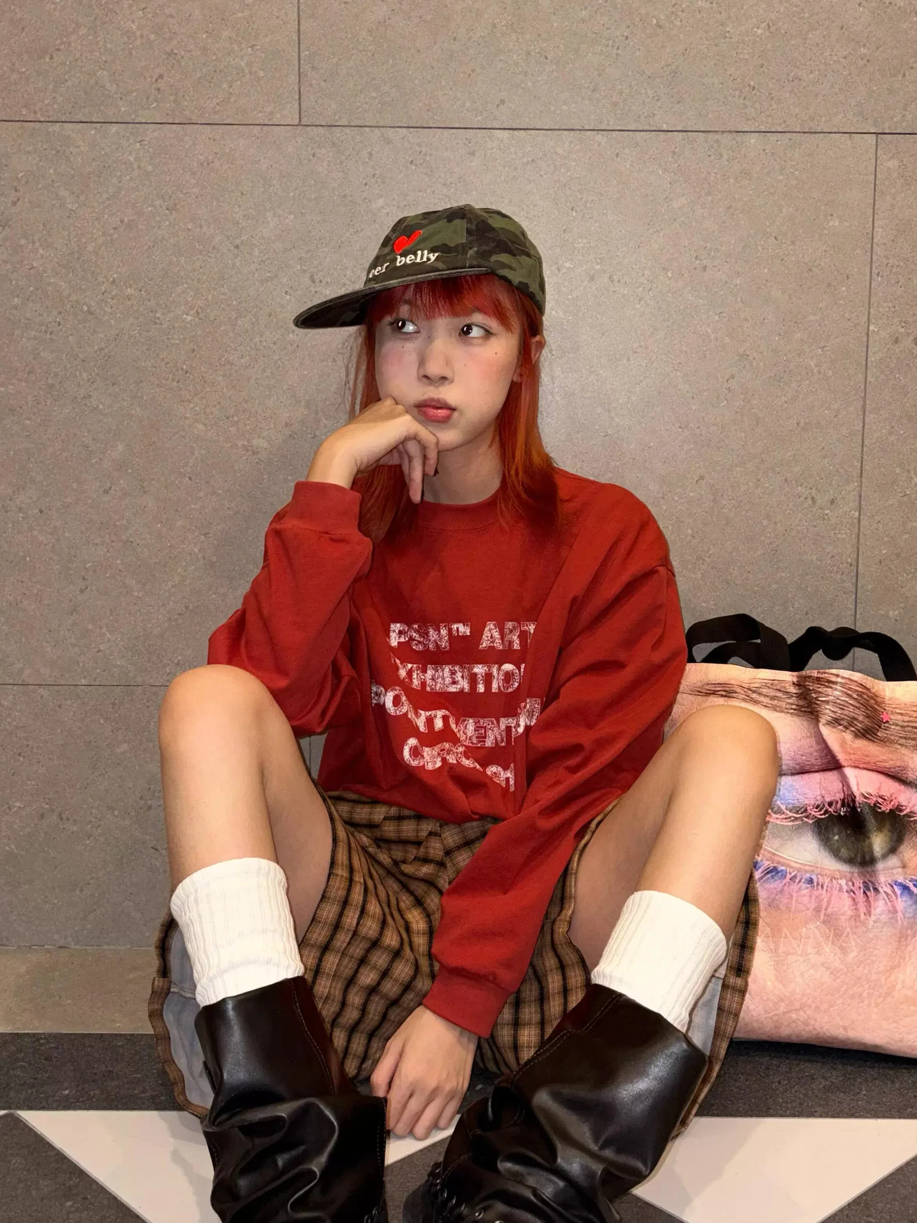 East Today Retro Distred Sport Letter Print Casual los lang Sve T-shirt Damesbasislaag Top Comfortabel katoen