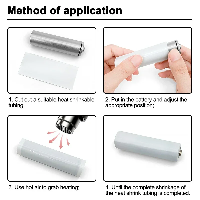 2Meter Width 30mm 50 85~ 240mm 18650 Lip Battery White PVC Heat Shrink Tube Pack Insulated Film Wrap Lithium Case Cable Tubing