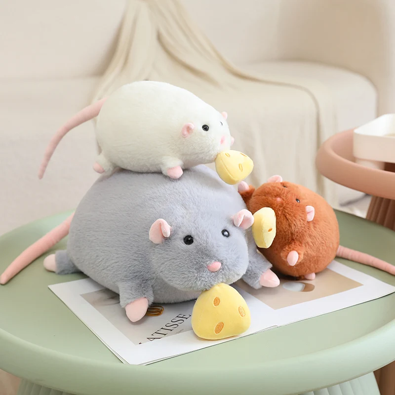

40/70/90cm Pull String Cheese Rat Soft Stuffed Plush Toys Big Mouse Dolls Throw Pillow Cute Rats Stuffed Plushies Gifts