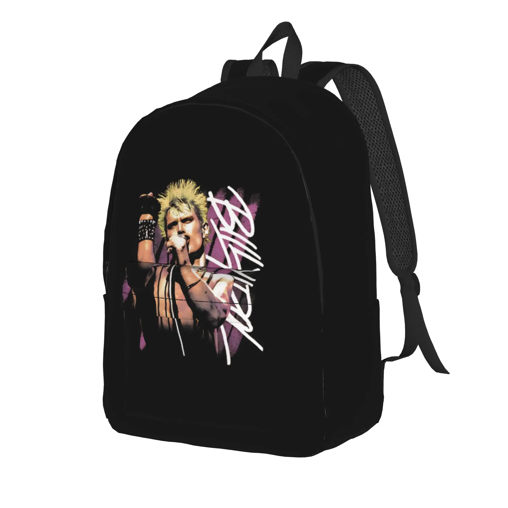 Back to school season punk rebel Bookbag Billy Idol Office Staff  Adjustable Strap Backpack