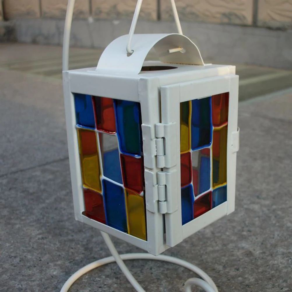 

Wrought Art Candlestick in Vintage Style Thickened Iron Build for Indoor Outdoor Decoration Romantic Photo Prop Living Space