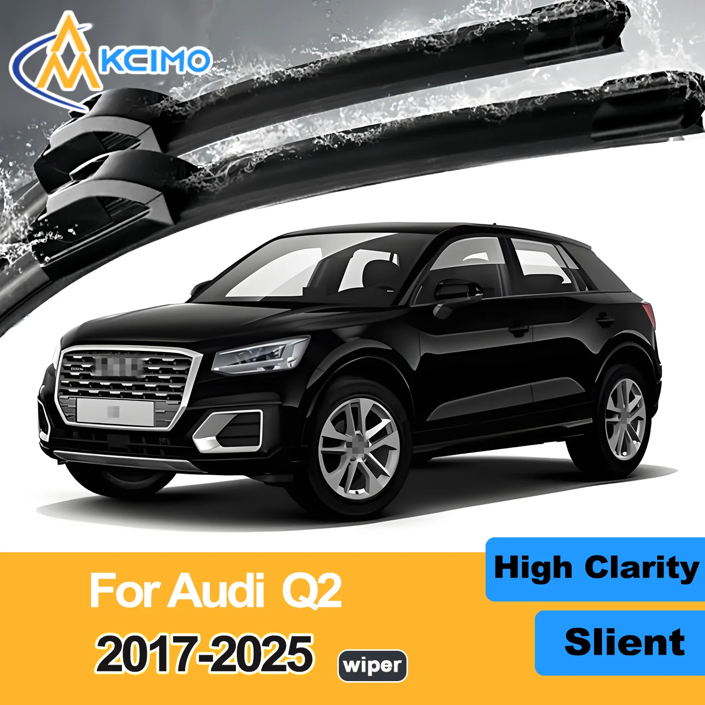 

2PCS New Front Windshield Wiper Blade for Audi Q2 2017-2025 Front Windshield Auto Wipers Blade Accessories 2025 2024 2023 2022