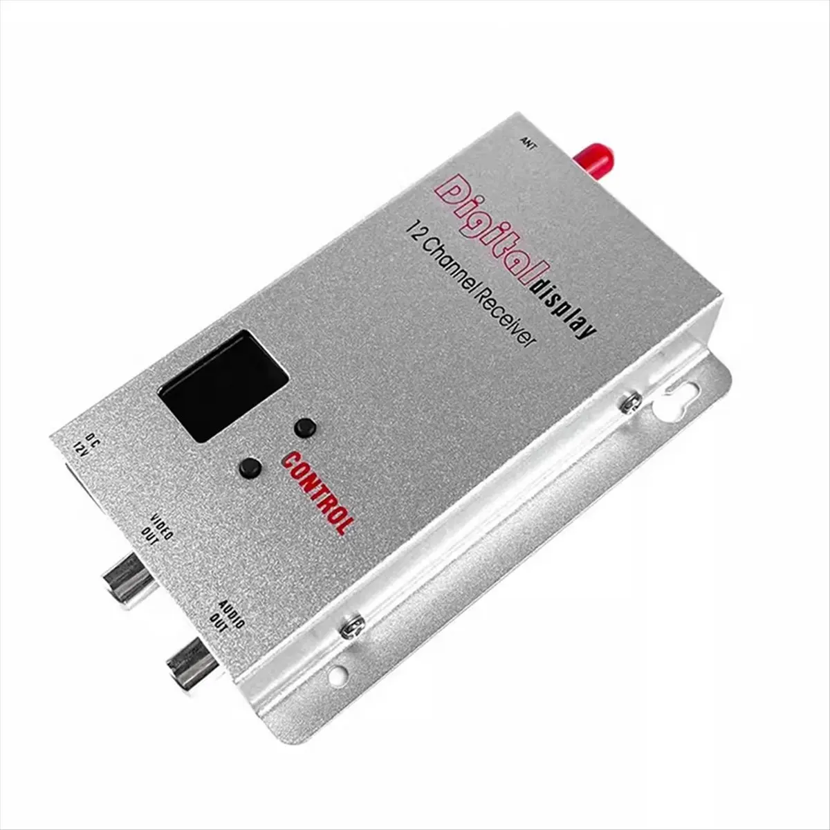 (A01R] 1.2G 1.5W FPV VRX Receiver+Antenna 12CH 1500Mw Audio Video Receiver for Long Range FPV Drone RC Model