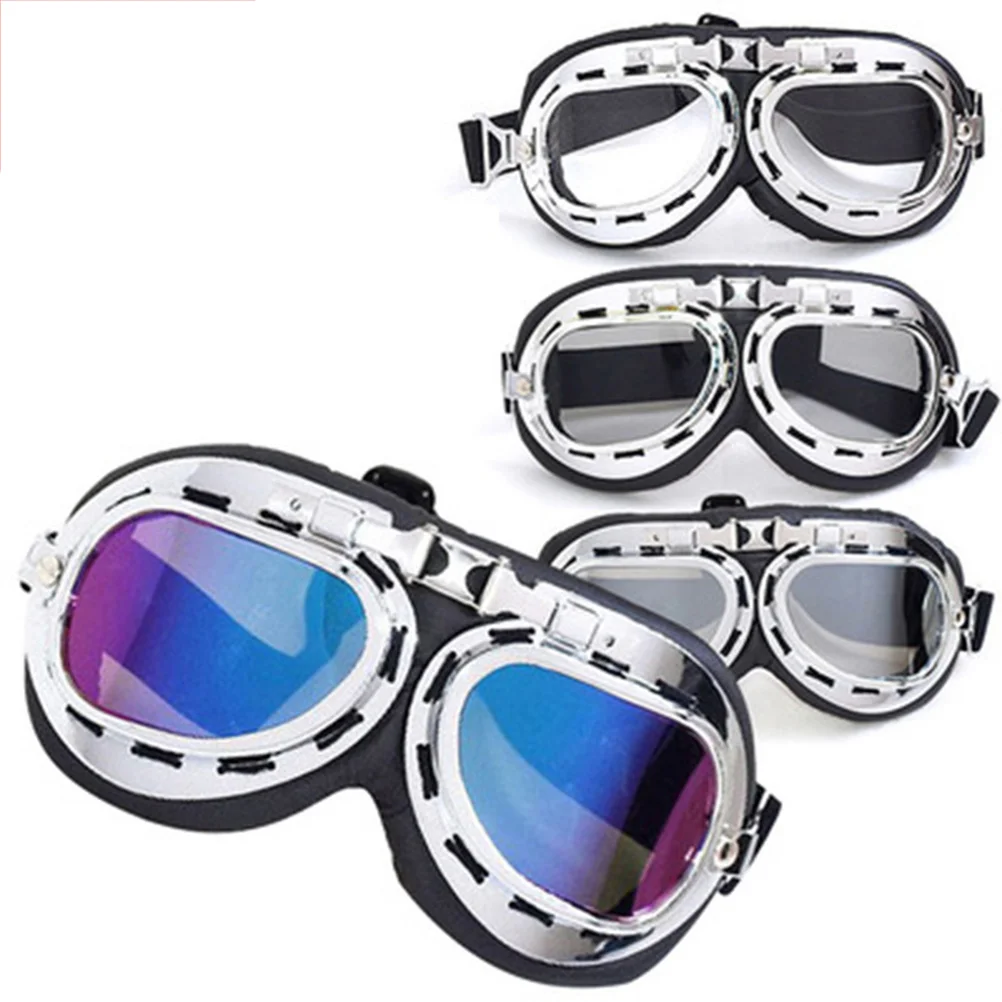 RAF Pilot Style Motorcycle Biker Bike Biker Motocross ATV Scooter Cruisers Chopper Sun UV Goggles (Colorful