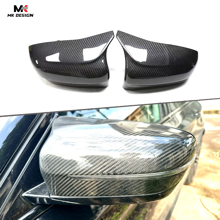

Dry Carbon Fiber Rear Mirror Covers for BMW M5 F90 M8 F90 F91 F92 2018+ Rearview Mirror Cover Replacement Car Accessories