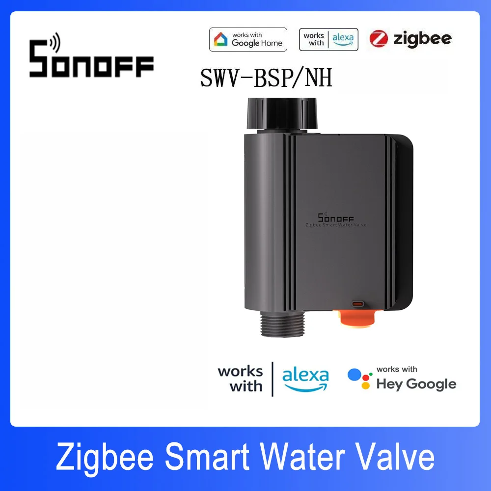 

SONOFF SWV Zigbee 3.0 Smart Water Valve IP55 Sprinkler Controller Home Automate Irrigation Compatible with eWeLink Alexa Google